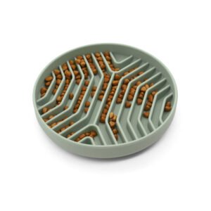 Slow-Feed Silicone Dog & Cat Bowl – Wave Design