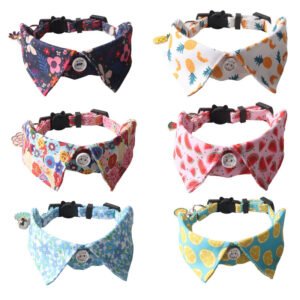 Floral Cat Collar with Bell