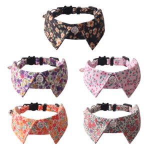 Floral Cat Collar with Flower Accessory