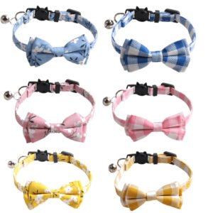 Floral Plaid Cat Collar